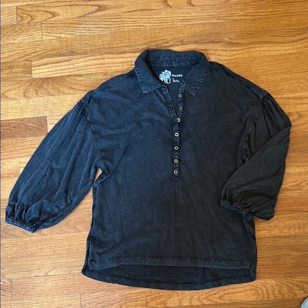 Pilcro Weathered Black Blouse, Women’s XS